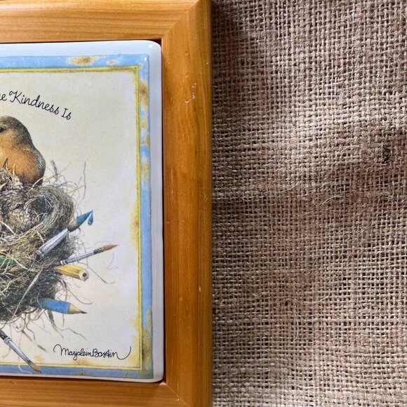 Marjoleim Bastin Trivet Framed Ceramic Tile "Home Is Where The Kindness Is" - Picture 6 of 7